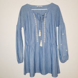 Womens Tunic Chambray Angelique St.Croix One Size Beachy Travel Resort Vacation
